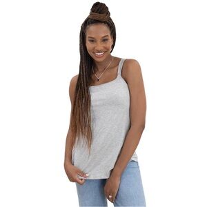 Kindred Bravely Signature Cotton Nursing & Maternity Tank in Gray Heather